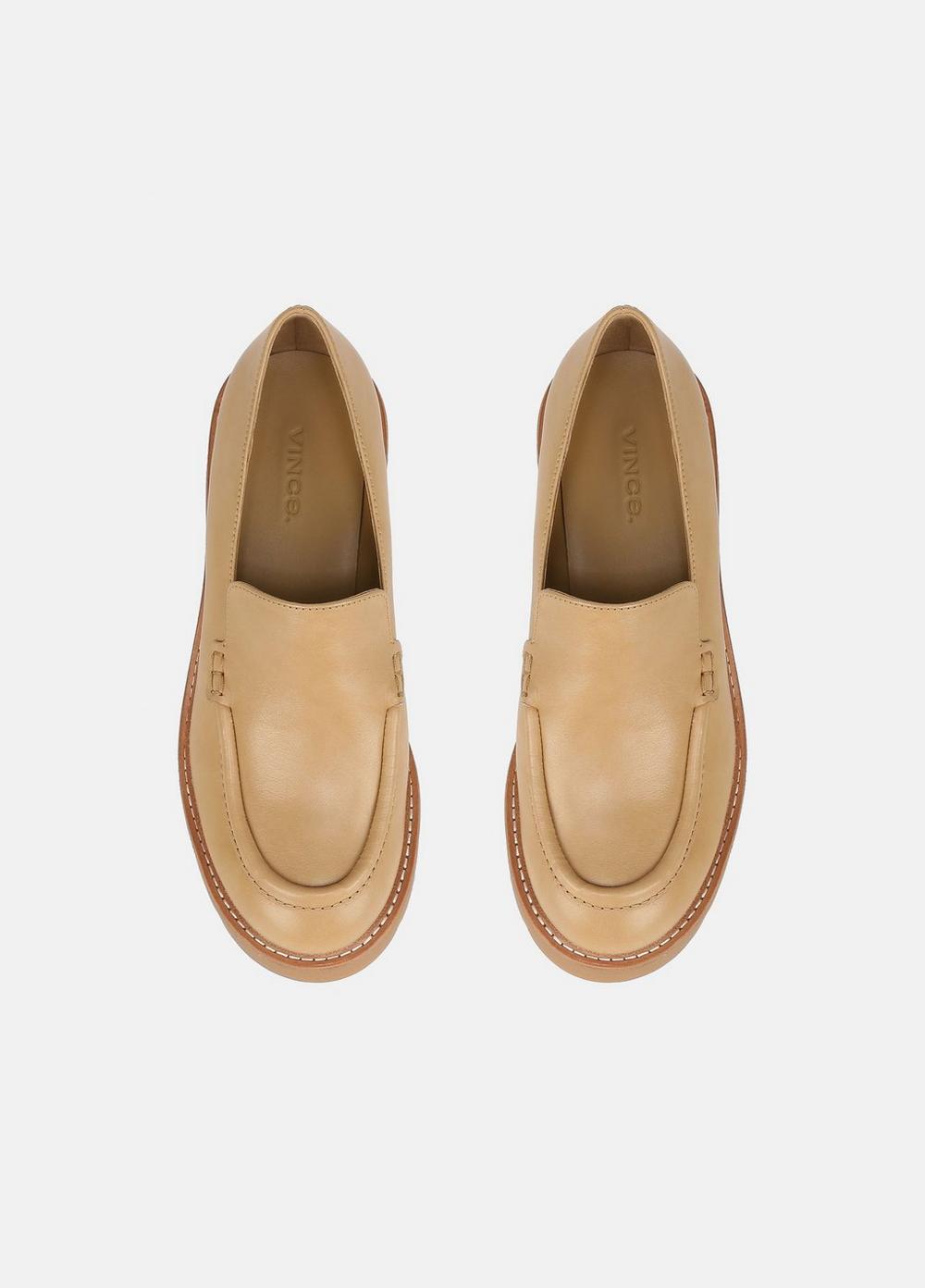 Womens Rowe Leather Lug Loafer, Husk, Size 9.5 Vince Product Image