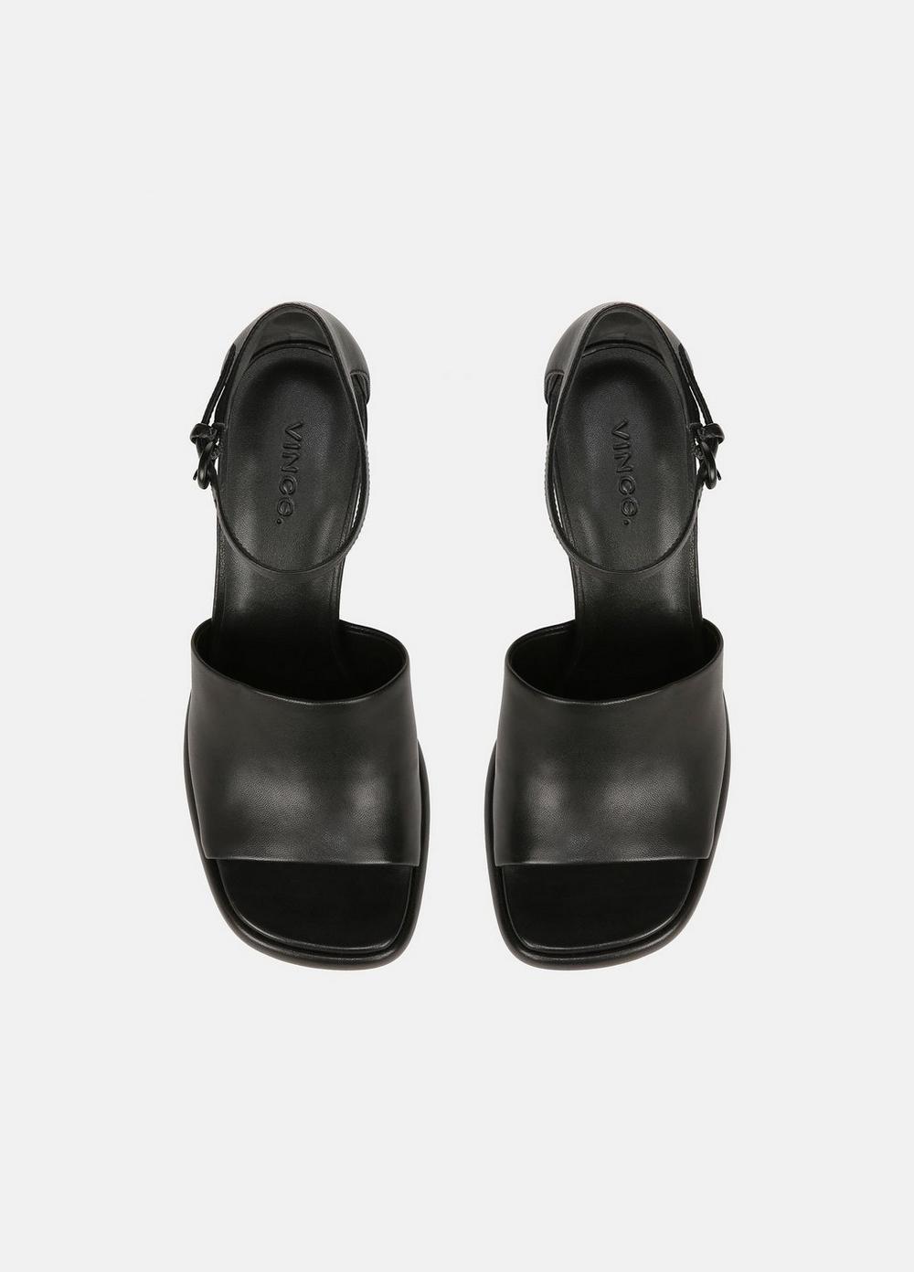 Womens Amara Leather Platform Heel, Black, Size 8.5 Vince Product Image