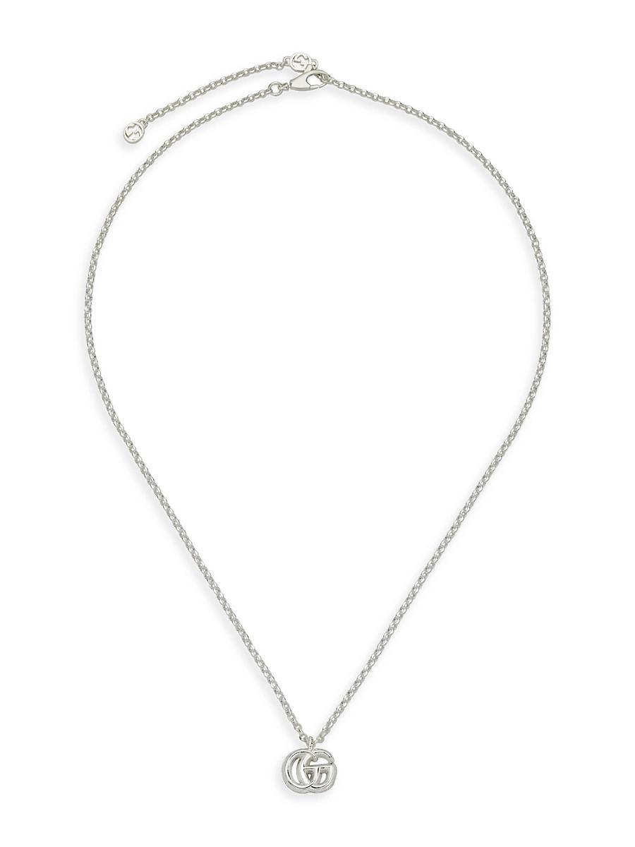 Womens GG Marmont Sterling Silver Pendant Necklace Product Image