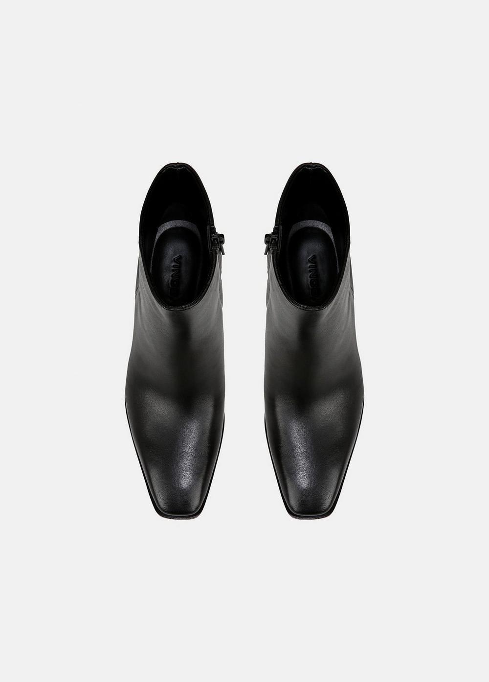 Womens Gema Leather Ankle Boot, Black, Size 7 Vince Product Image