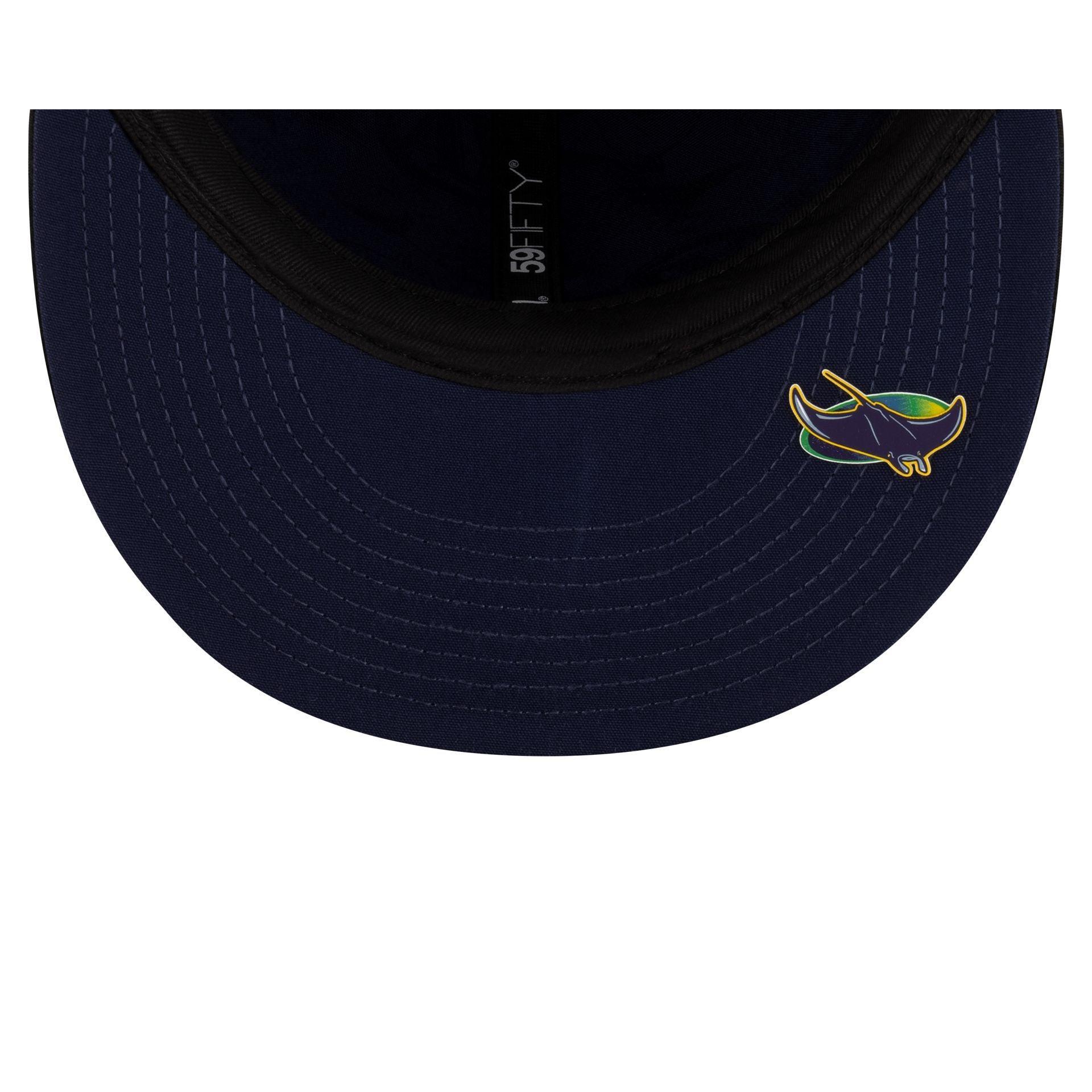 Tampa Bay Rays 2025 Clubhouse Black 59FIFTY Fitted Hat Male Product Image