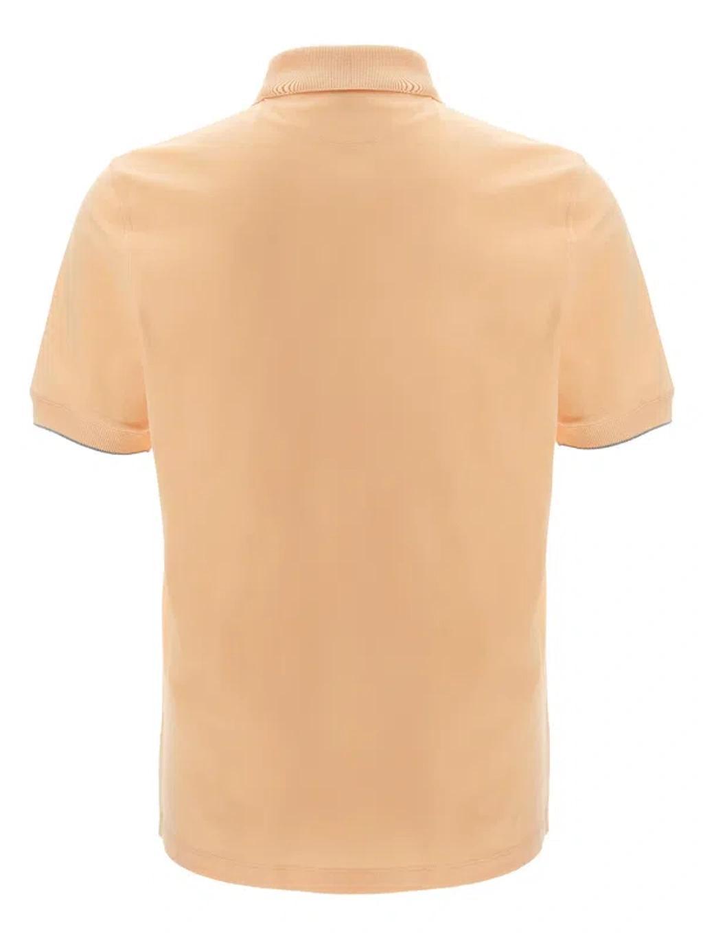 BRUNELLO CUCINELLI Logo Piqué  Shirt Polo Orange Product Image