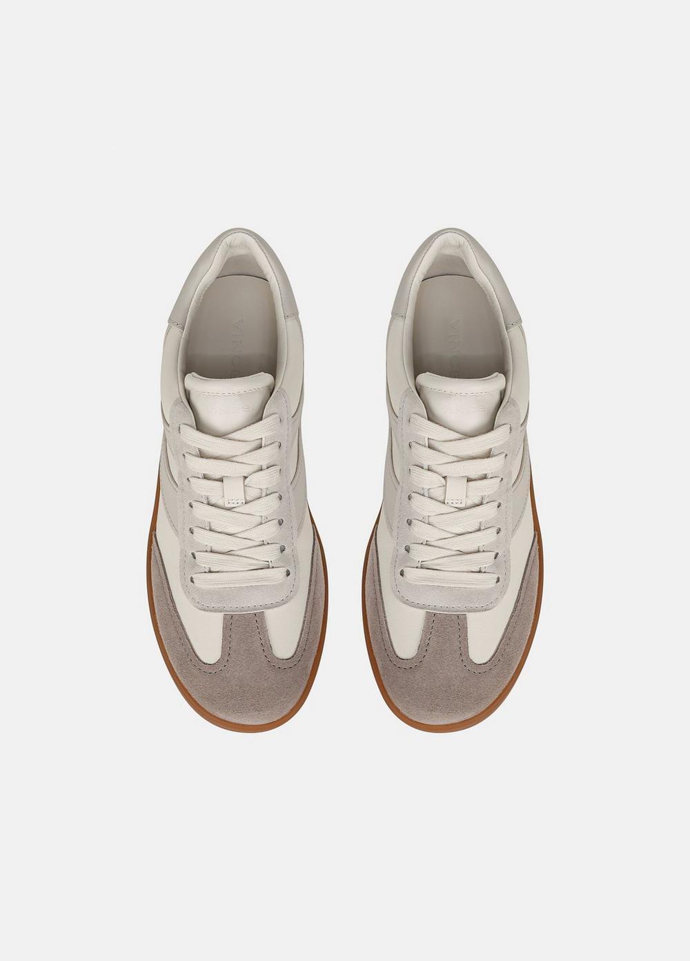 Womens Oasis Leather And Suede Sneaker, Chalk White, Size 7 Vince Product Image