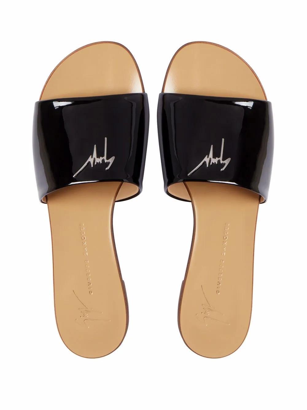 Shirley patent-effect slides Product Image