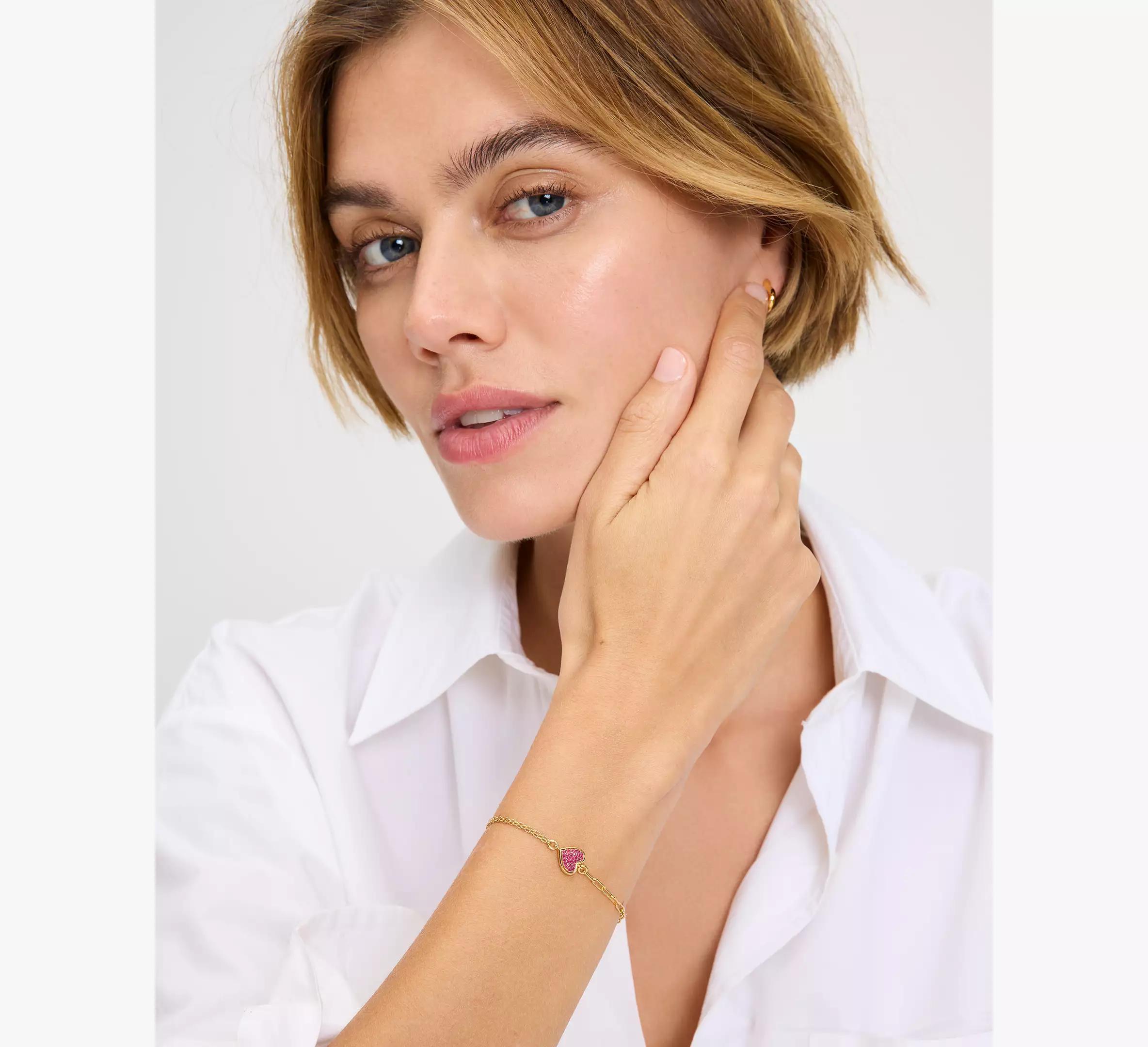 With All My Heart Pavé Line Bracelet Product Image