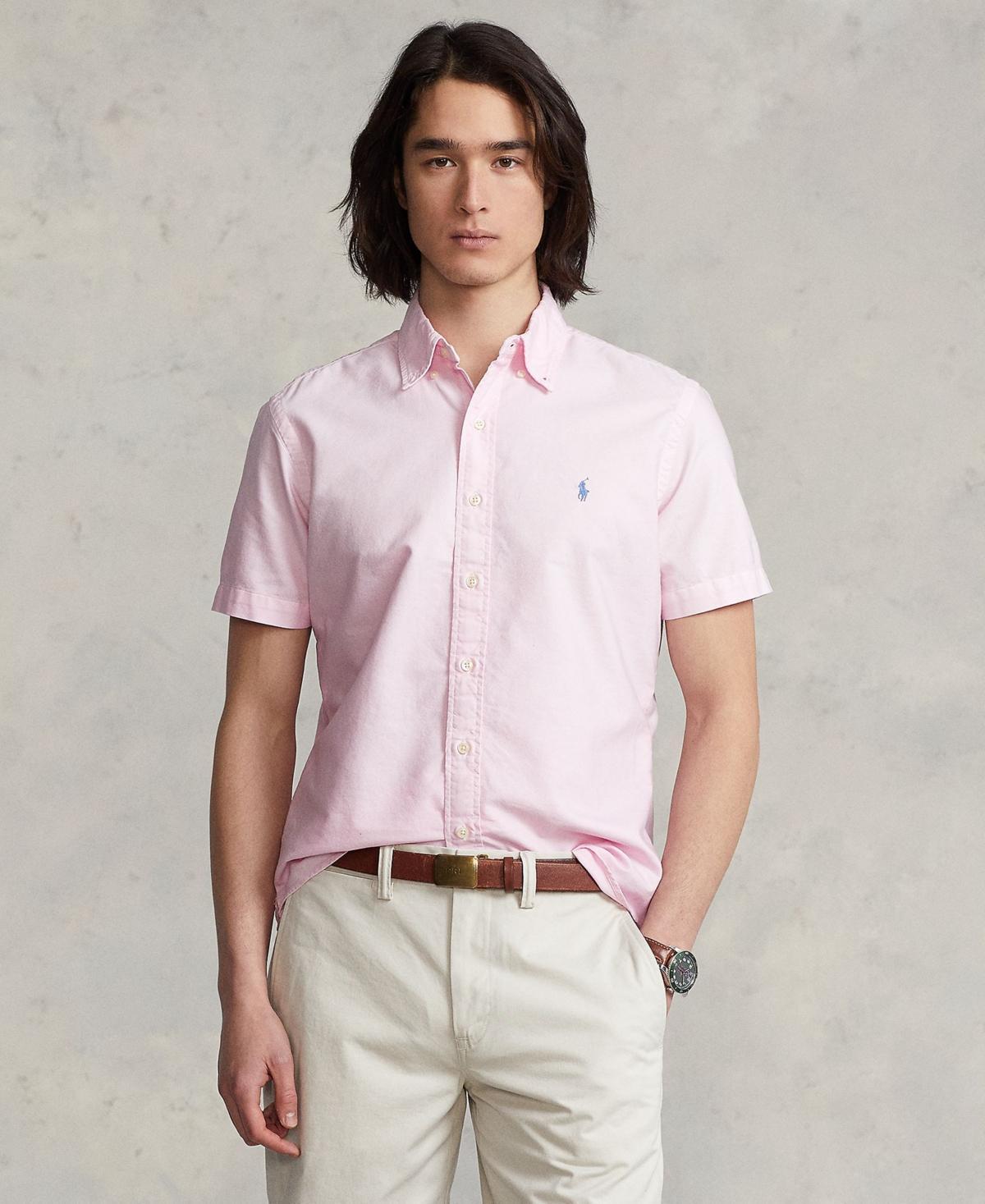 Polo Ralph Lauren Solid Garment-Dye Oxford Short Sleeve Woven Shirt Product Image