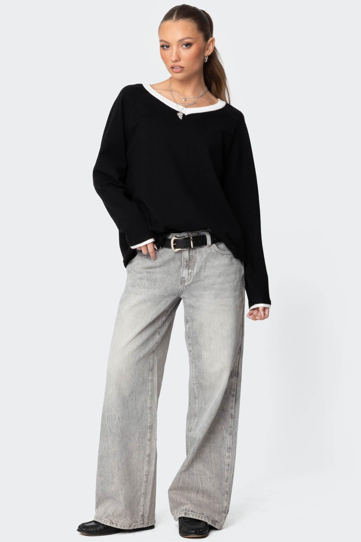Magda Low Rise Acid Wash Jeans Product Image