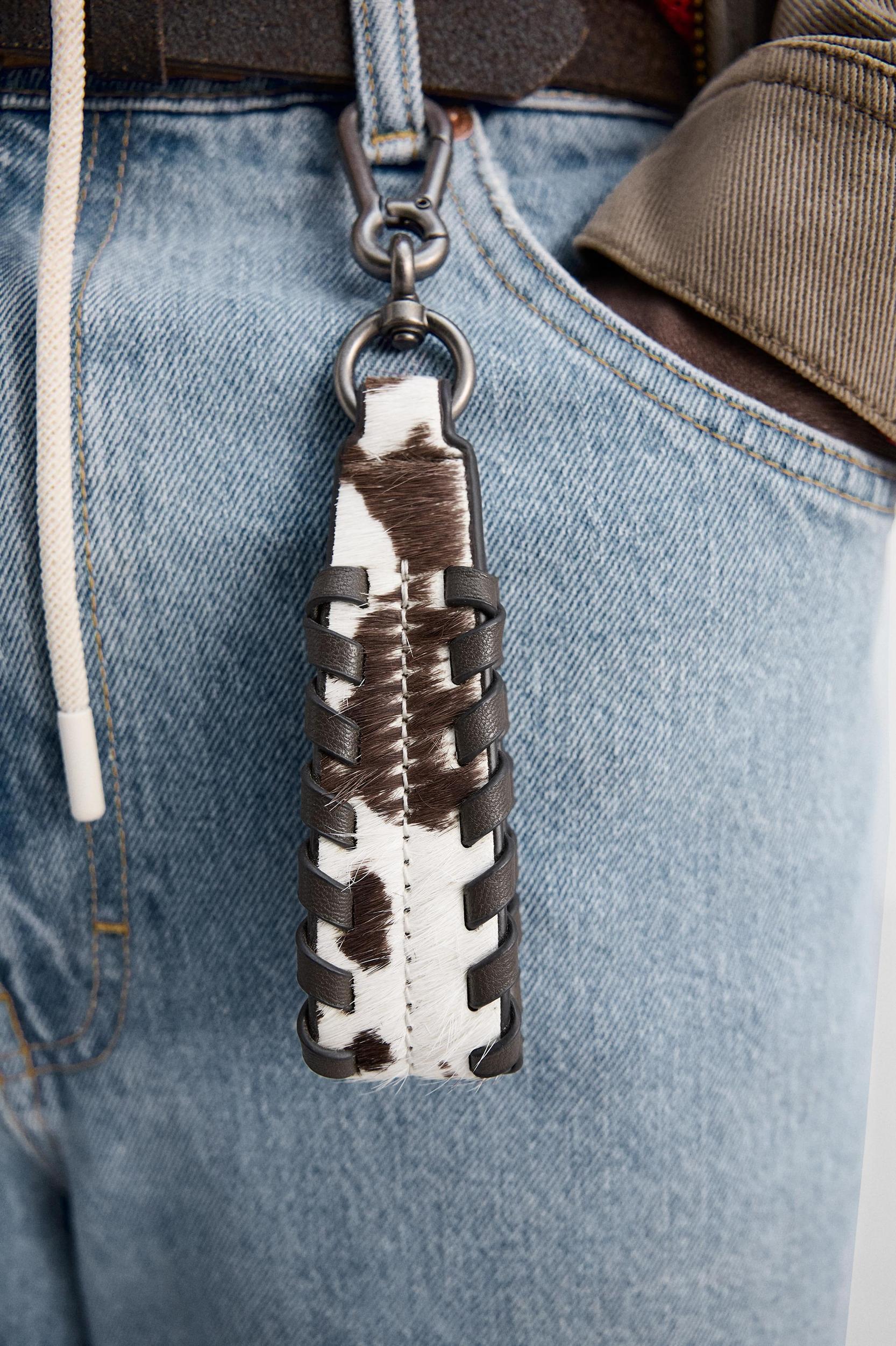 ANIMAL PRINT LEATHER KEYCHAIN Product Image