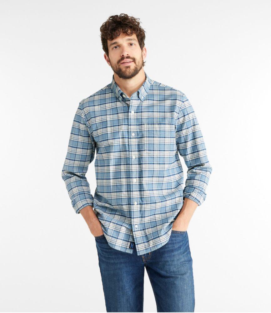 
                            Men's Comfort Stretch® Oxford Shirt, Traditional Untucked Fit, Plaid
                         Product Image