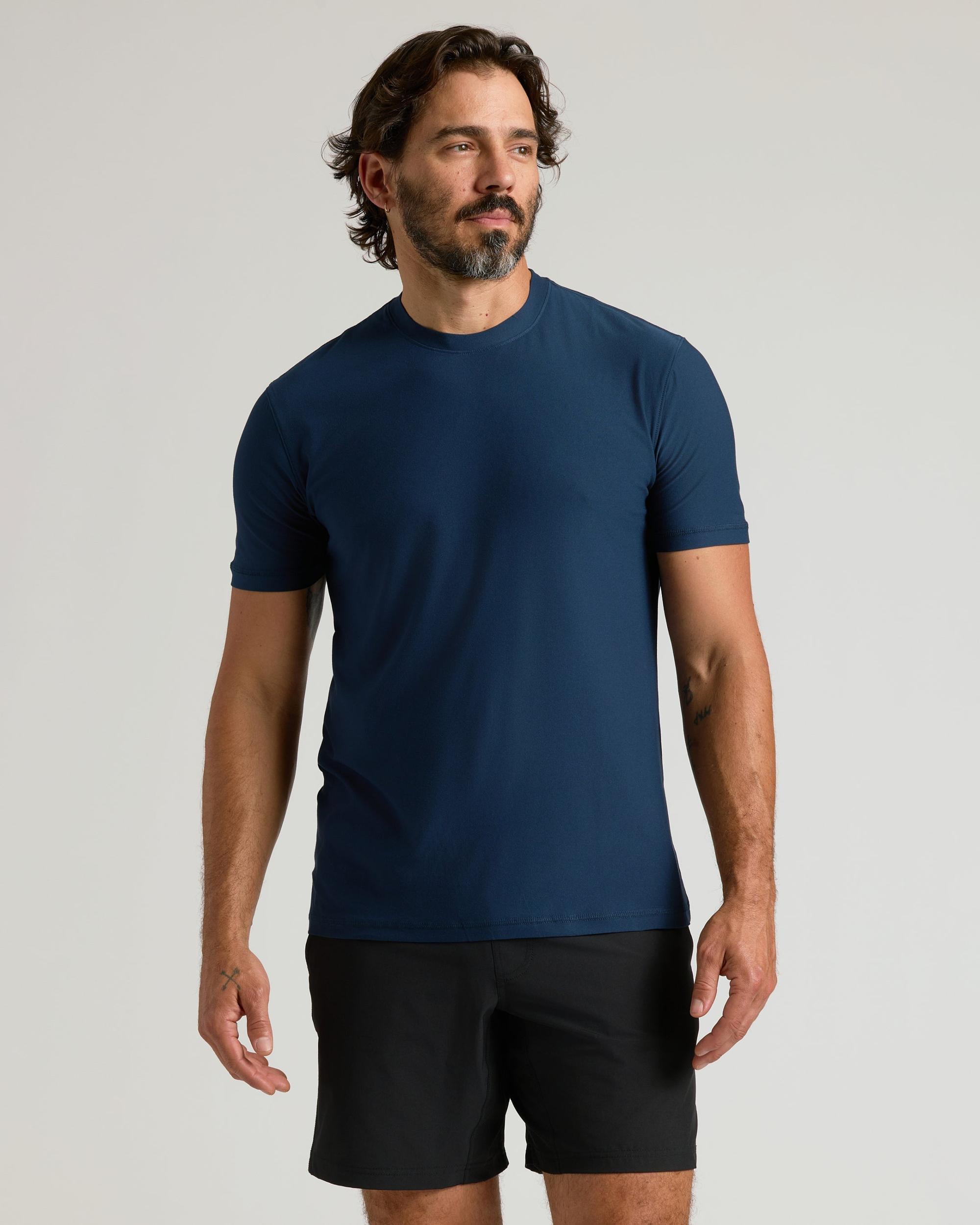 Navy Active Crew Neck Tee Product Image