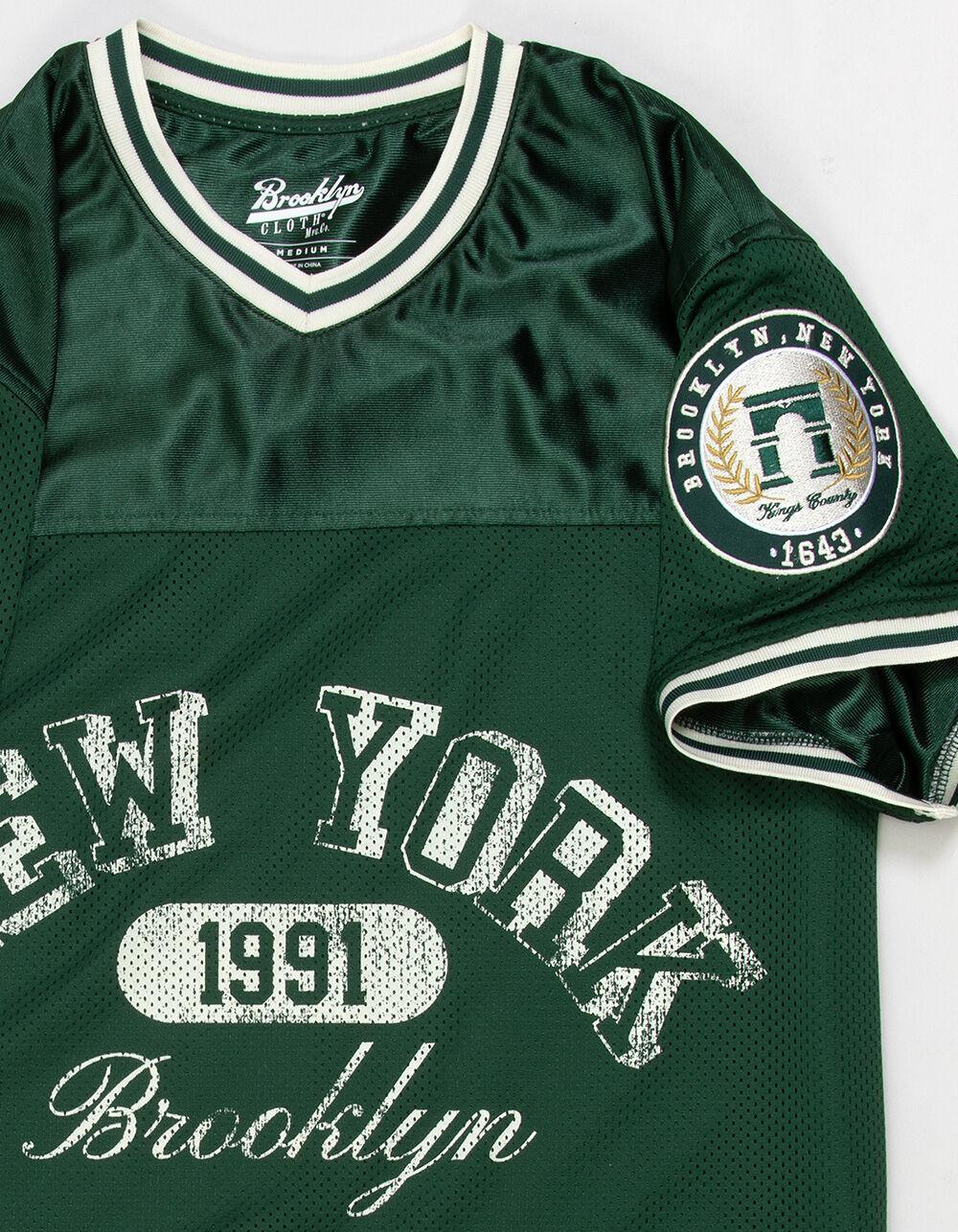 BROOKLYN CLOTH Mens Mesh Football Jersey - DK GREEN Product Image