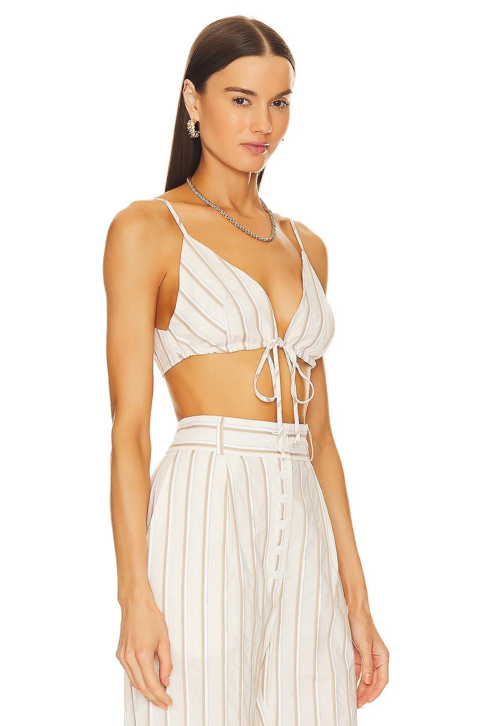 Triangle Tie Front Crop Top MATTHEW BRUCH Product Image