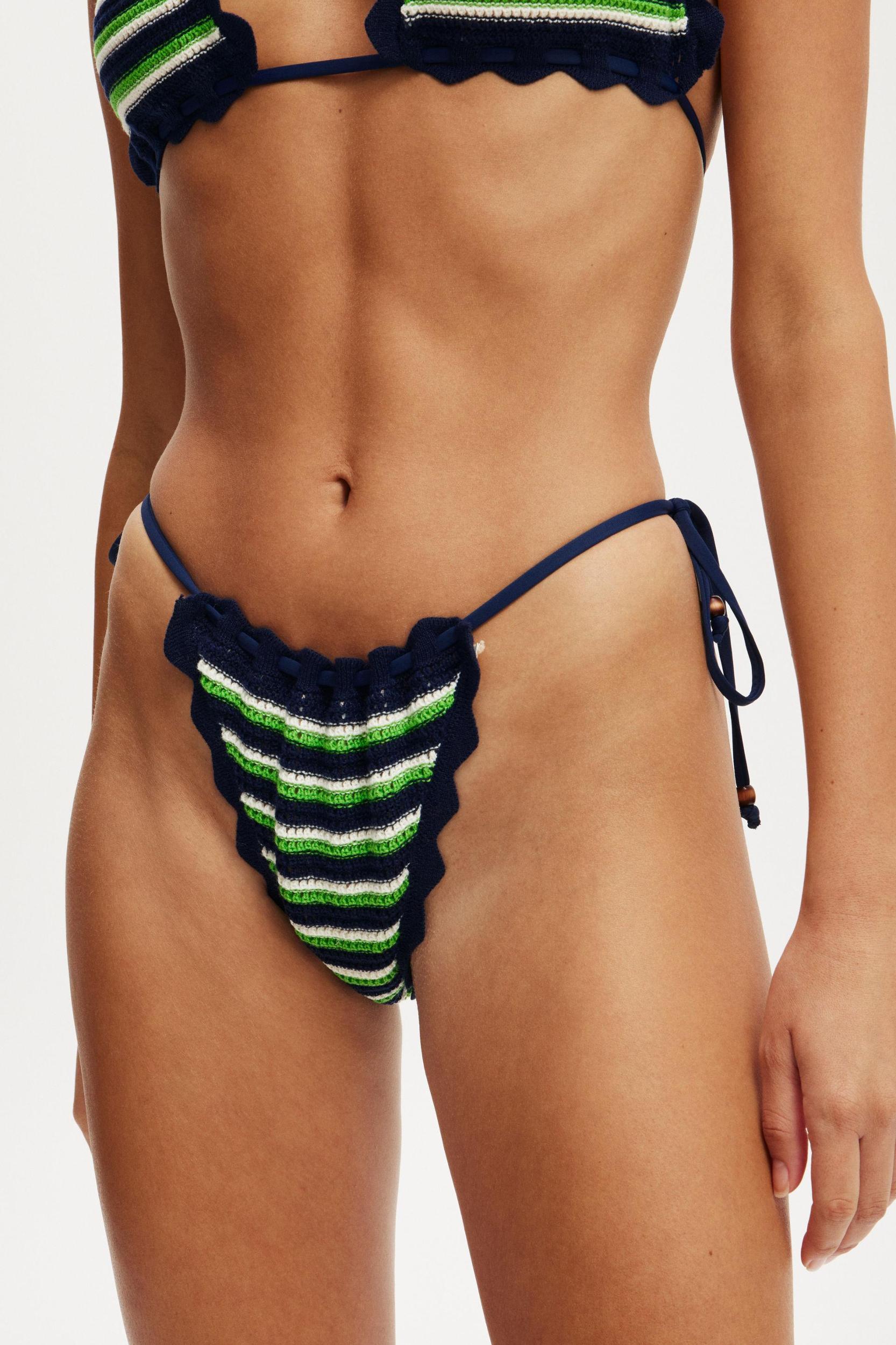 Crochet Tie Side Brazilian Bikini Bottom Product Image