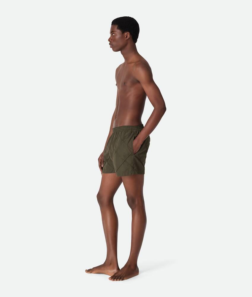 Men's Nylon Intrecciato Pattern Swim Shorts in Camo Product Image