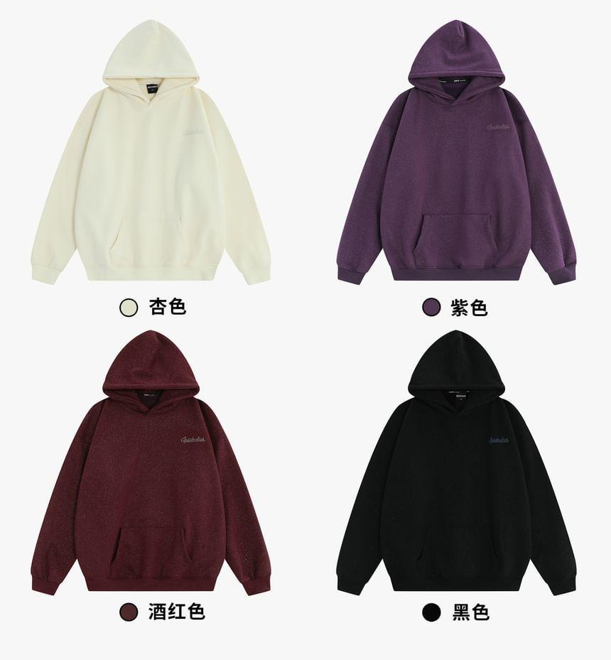 Couple Matching Lettering Loose Fit Hoodie Product Image