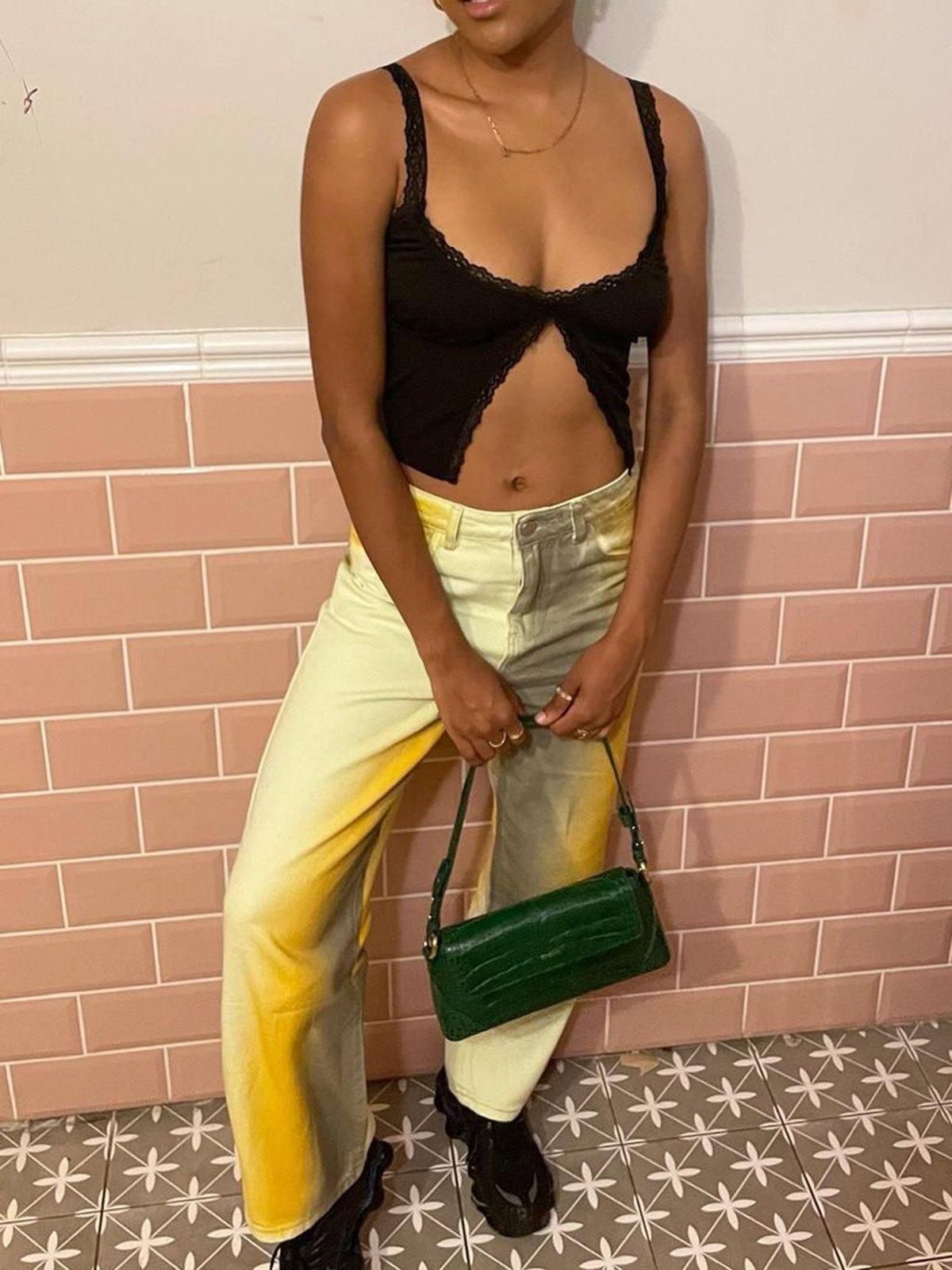 High Waisted Gradient Pants Product Image