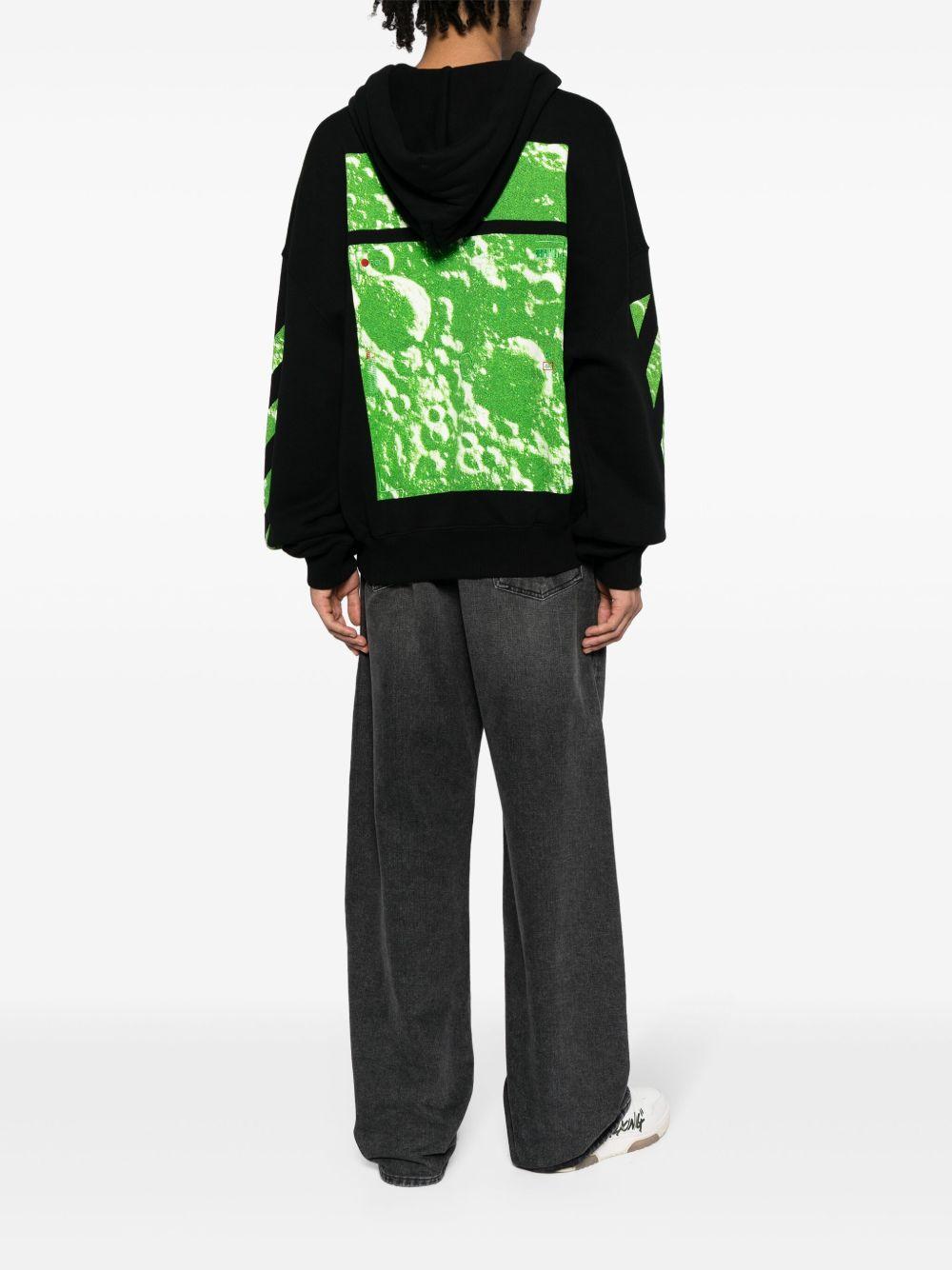Arrow-motif cotton hoodie Product Image