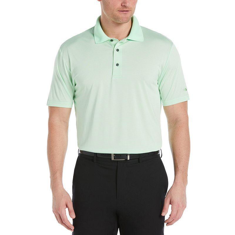 Men's Grand Slam Off Course Championship Striped Golf Polo, Size: Large, Black Product Image
