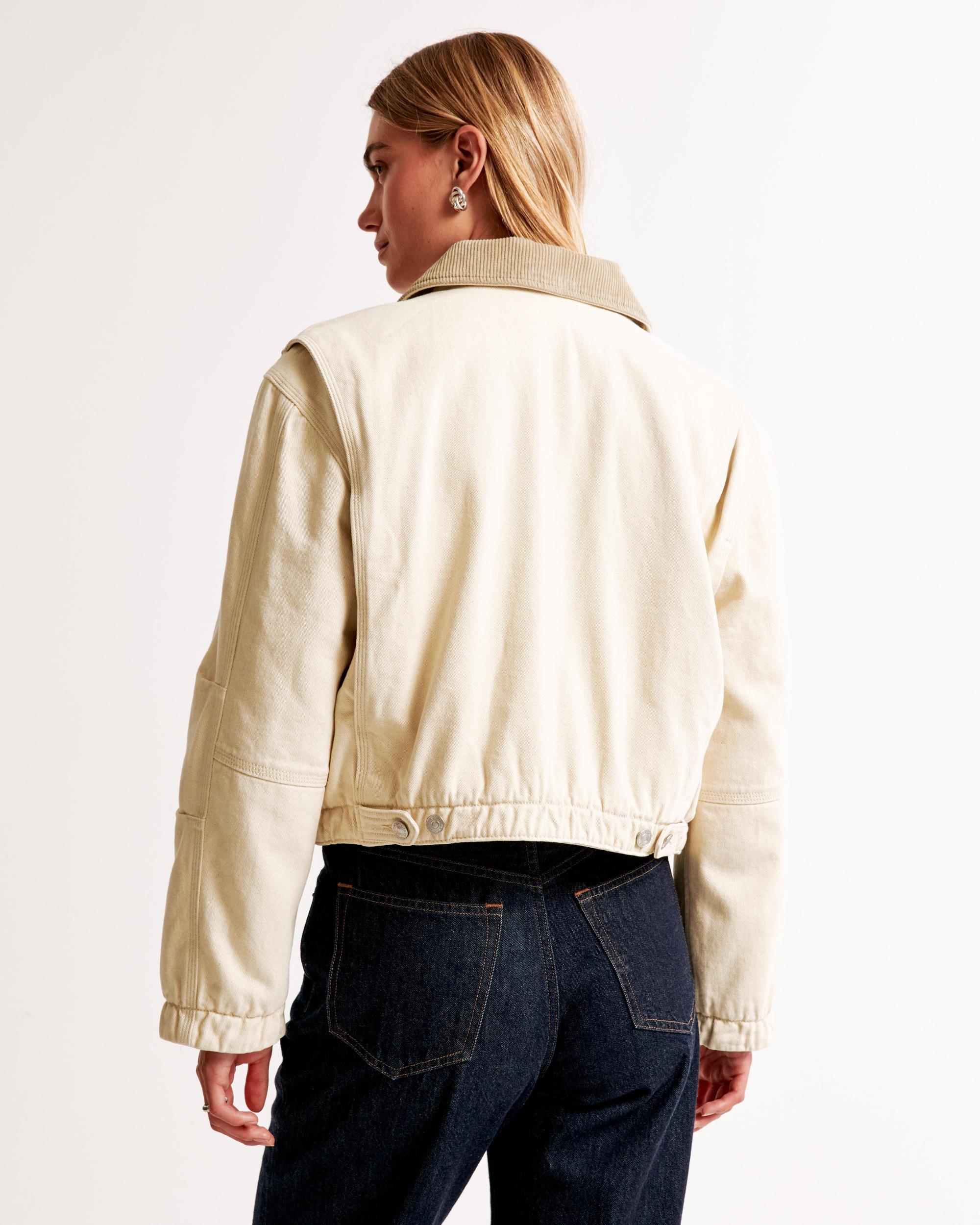 Cropped Twill Workwear Jacket Product Image