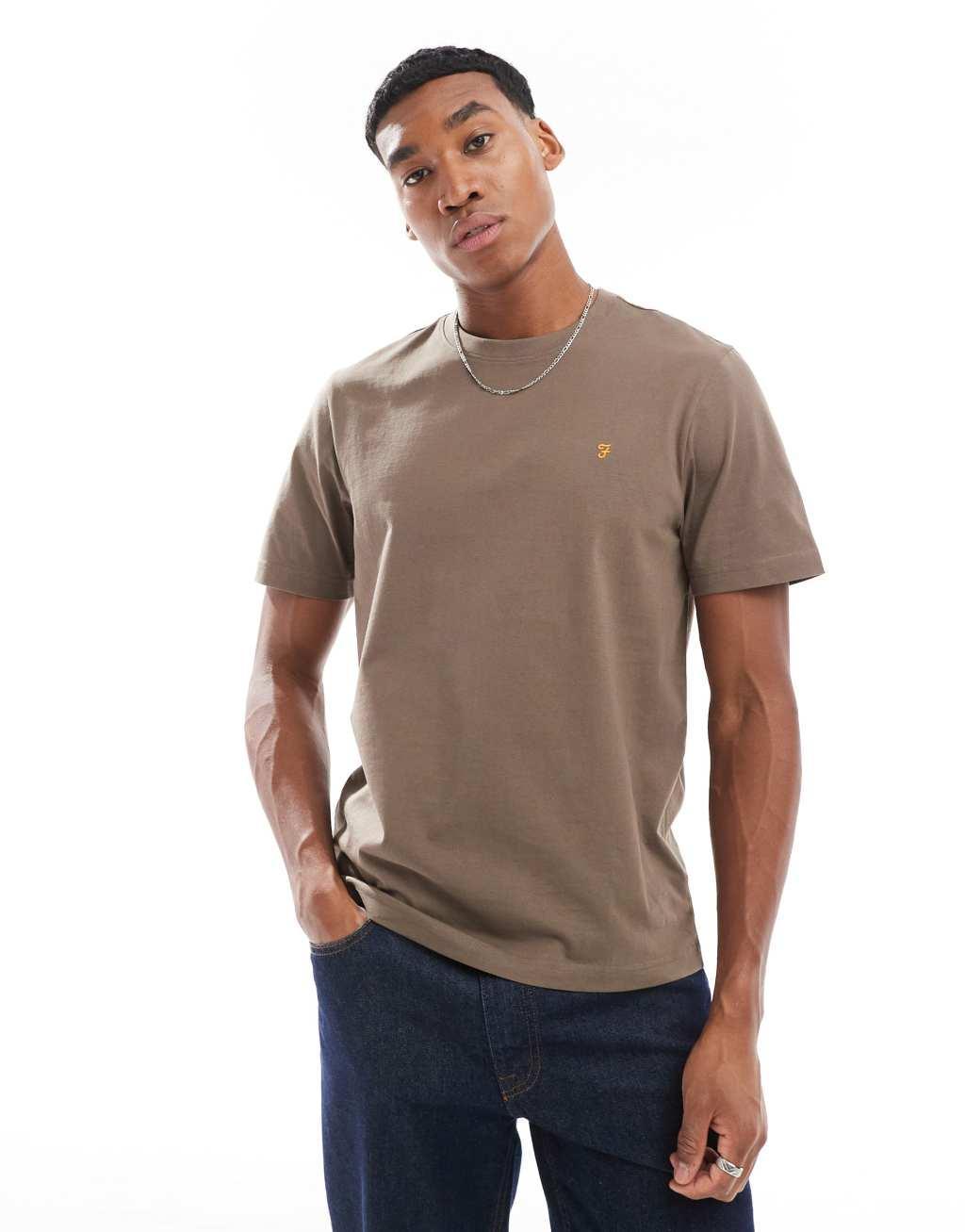Farah danny t-shirt in mushroom gray Product Image
