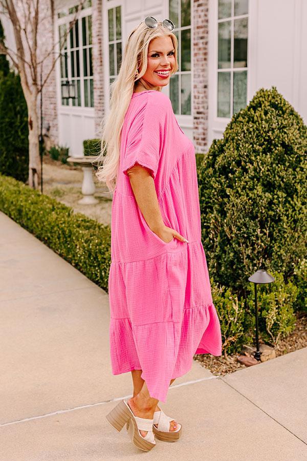 Keeping It Simple Midi in Pink Curves Product Image