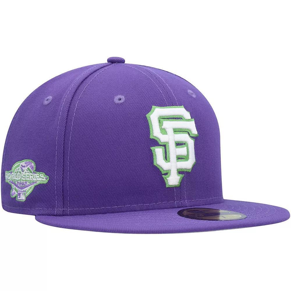 Men's New Era Purple San Francisco Giants Lime Side Patch 59FIFTY Fitted Hat, Size: 7 1/8 Product Image