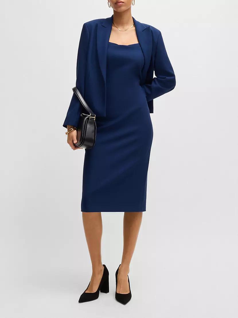 Womens Bodycon Midi Dress in Stretch Fabric Product Image