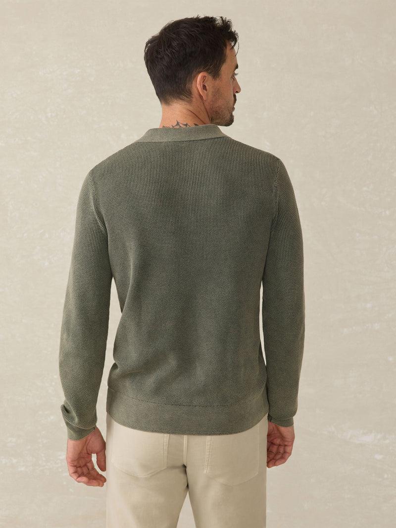 Sunwashed Sweater Polo - Pine Ridge Product Image