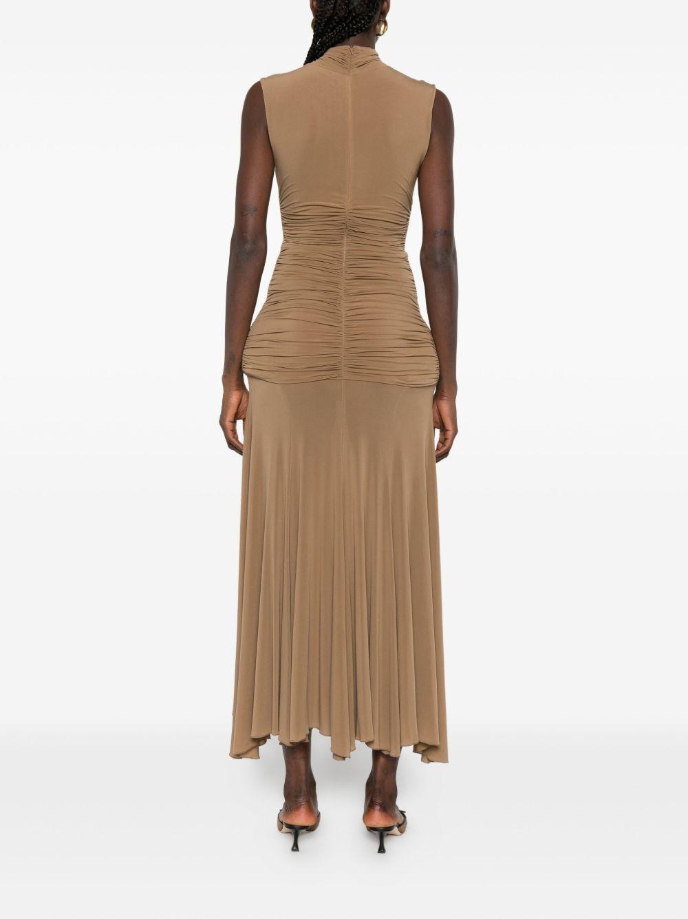 high-neck draped maxi dress Product Image