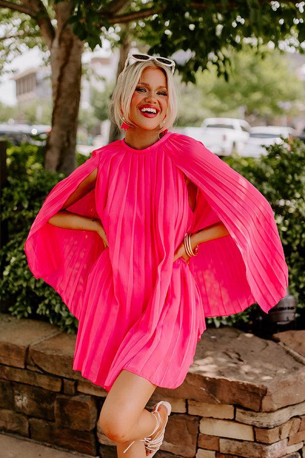 Runway Revelry Shift Dress In Hot Pink Product Image