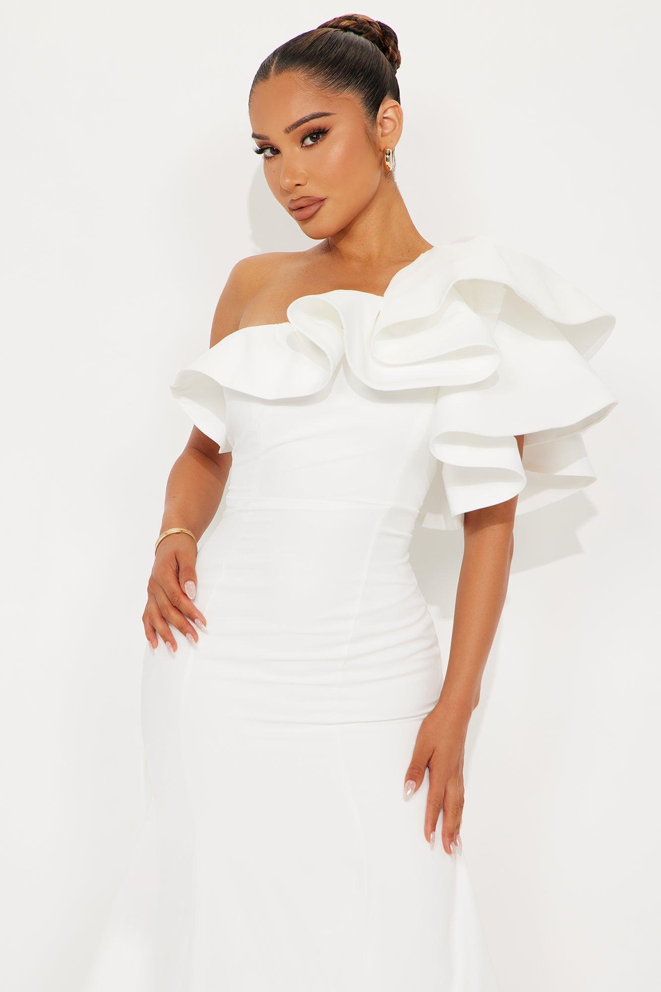 Guiselle Mermaid Maxi Gown - White Product Image