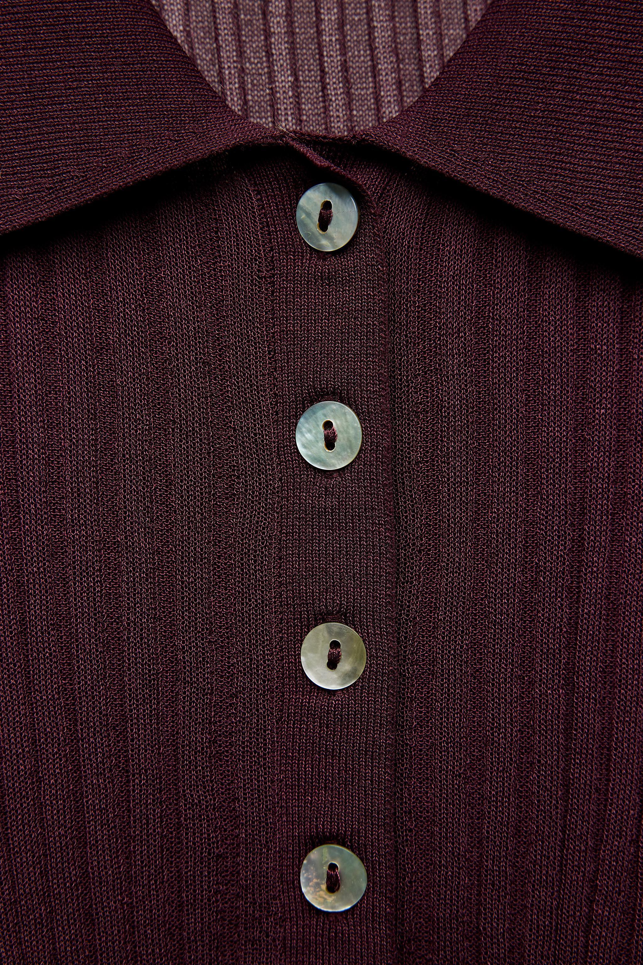 FINE RIBBED KNIT TOP Product Image