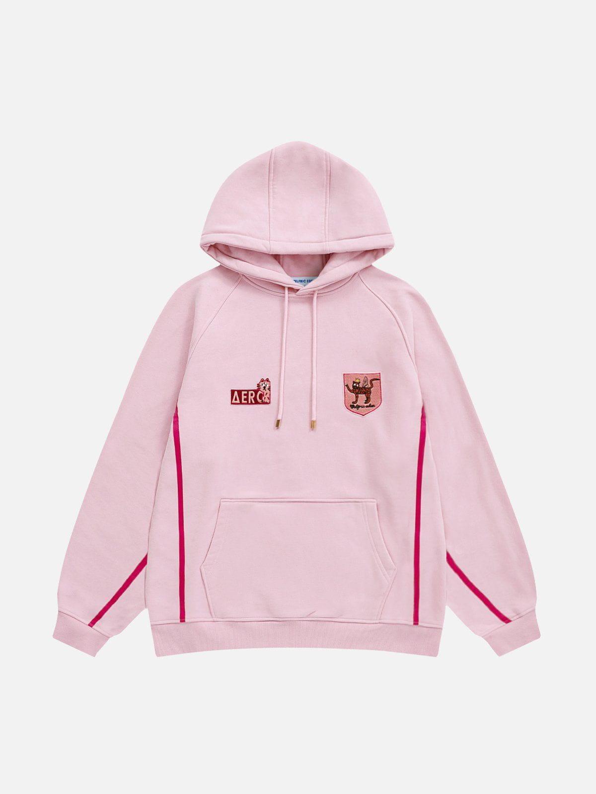 Aelfric Eden Flower Number Embroidery Hoodie Product Image
