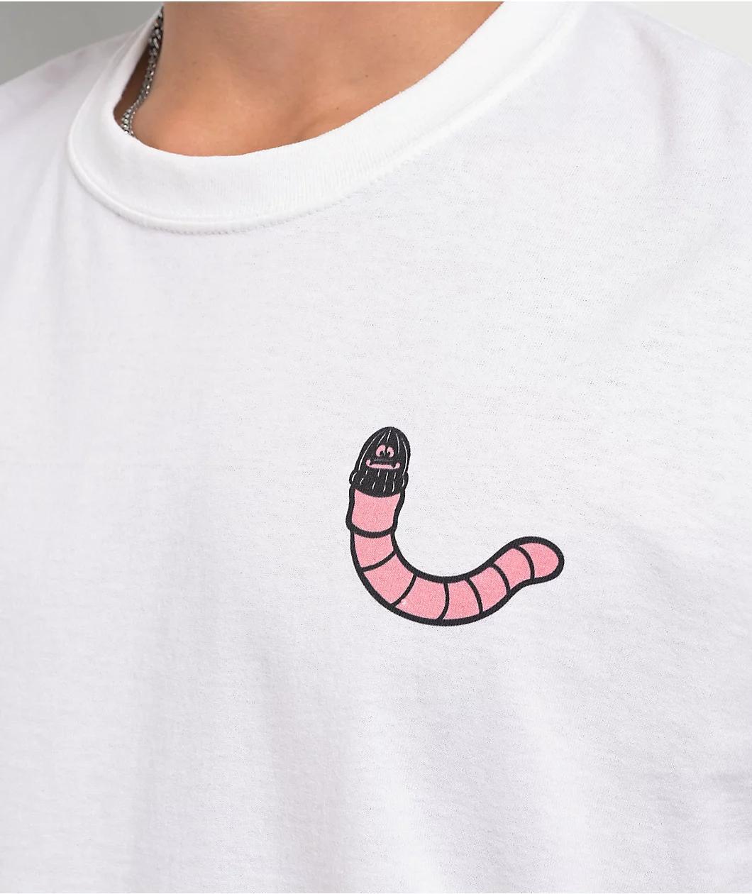 A.LAB Who Is He Long Sleeve White T-Shirt Product Image