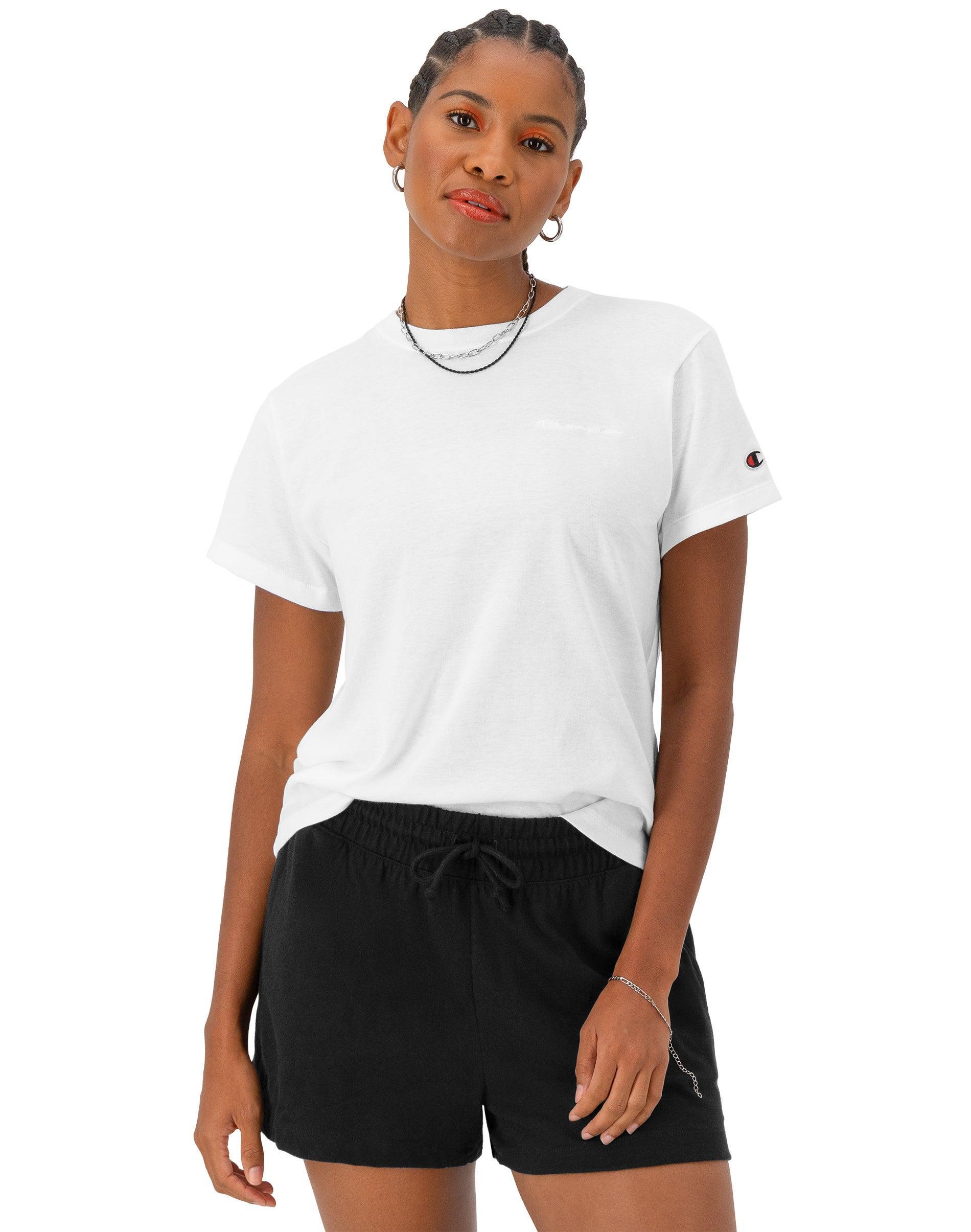 Womens Champion Classic T-Shirt, C Logo Marzipan Pink M Product Image