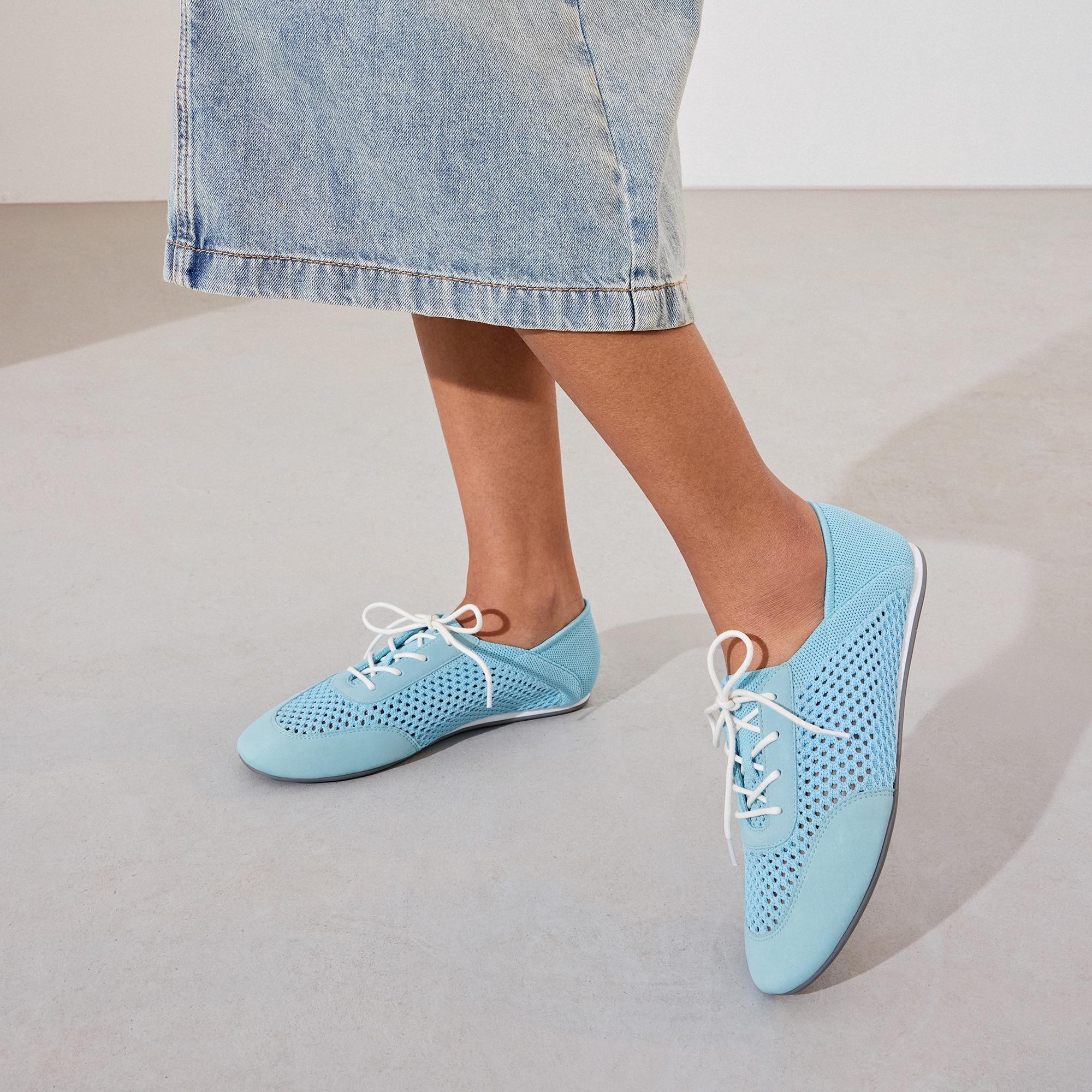 Round-Toe Lace-Up Mesh Sneakers (Yara) Product Image