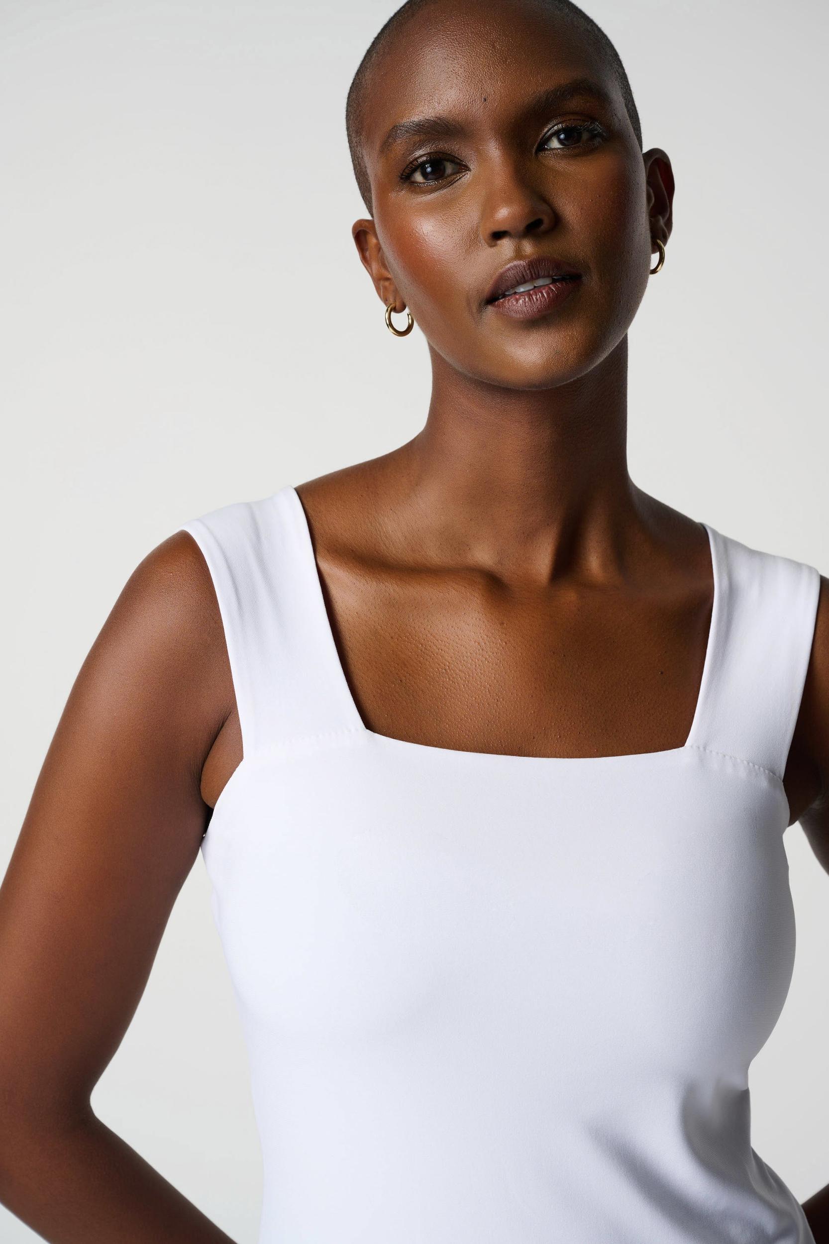 Classic Square Neck Cami- White Product Image