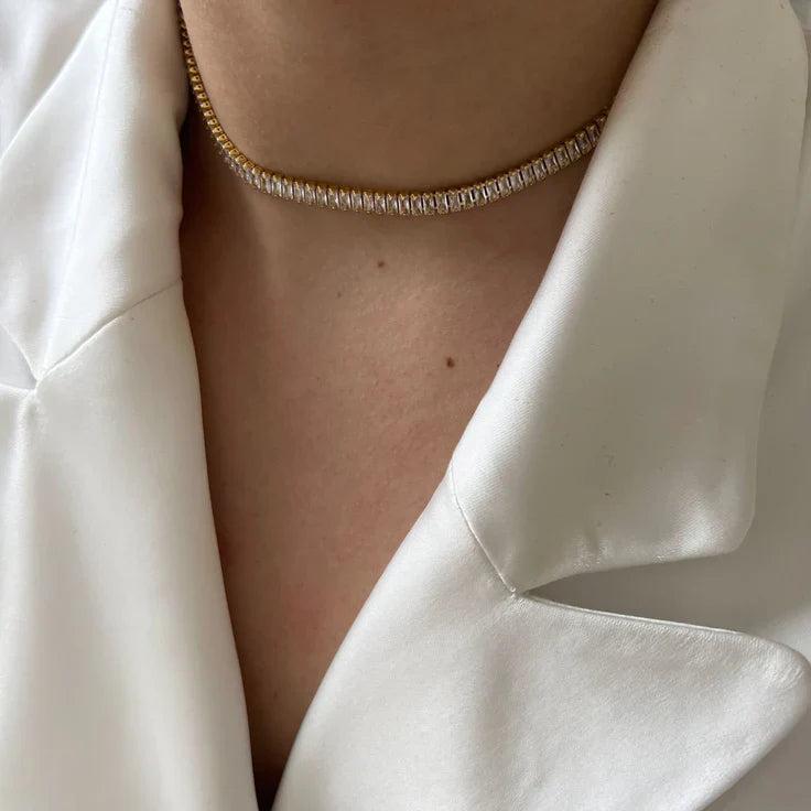 By Nouck | Oval Rhinestone Choker Product Image