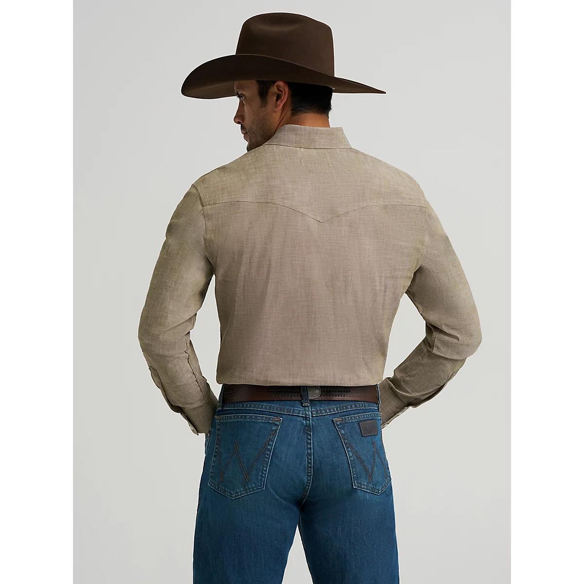 Men's Cody Johnson Two Pocket Western Snap Shirt in Olive Product Image