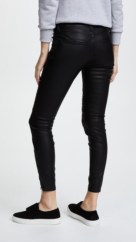 BLANKNYC Black Vegan Leather Moto Pants | Shopbop Product Image