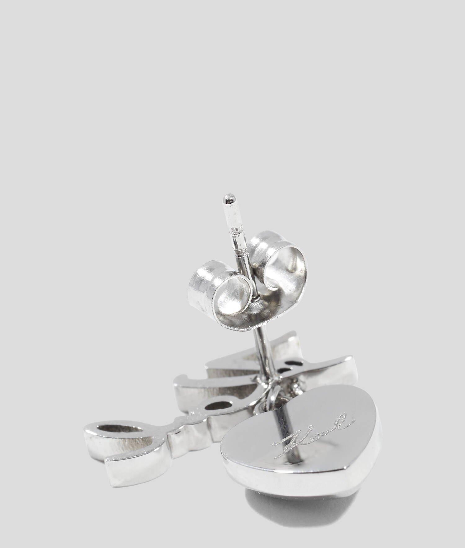 KARL SIGNATURE HEART EARRING Product Image