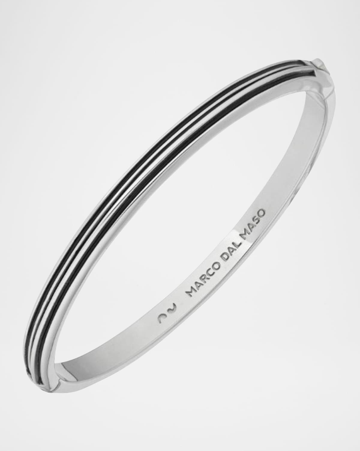 Mens Acies Thin Bangle Bracelet, Silver Product Image
