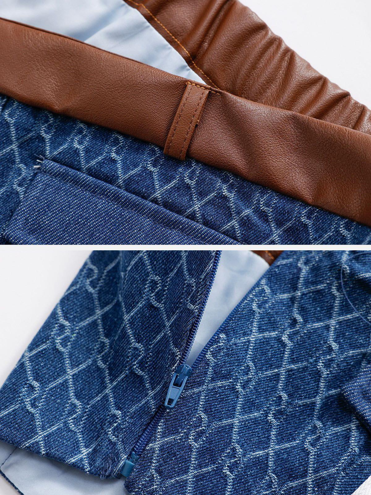 Aelfric Eden Vintage Denim Jacquard Cropped Jacket Product Image
