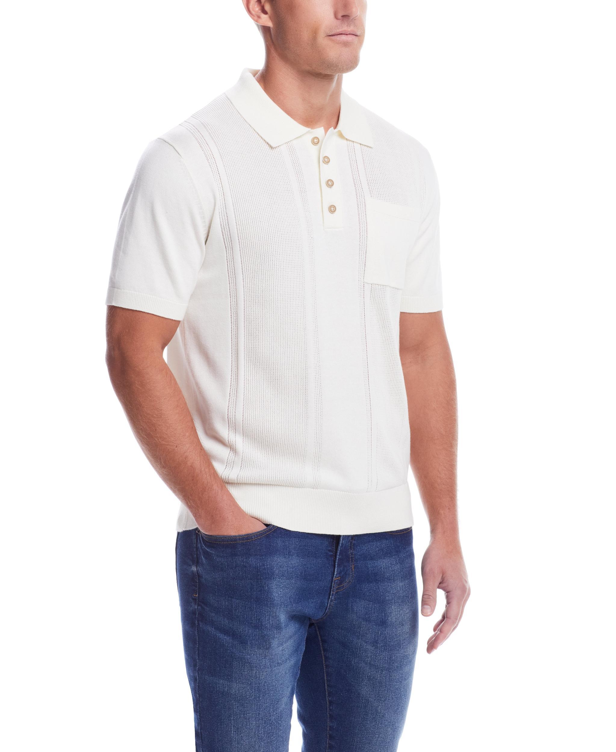 Weatherproof Vintage Men's Short Sleeves Polo Sweater Product Image