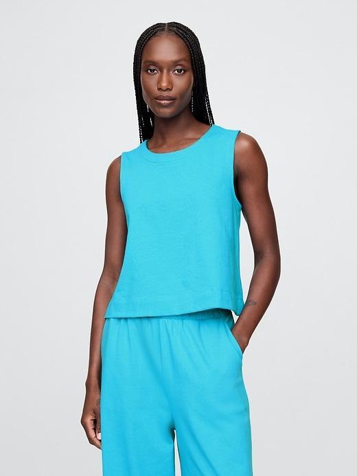 Heavyweight Organic Cotton Cropped Shell Tank Top Product Image