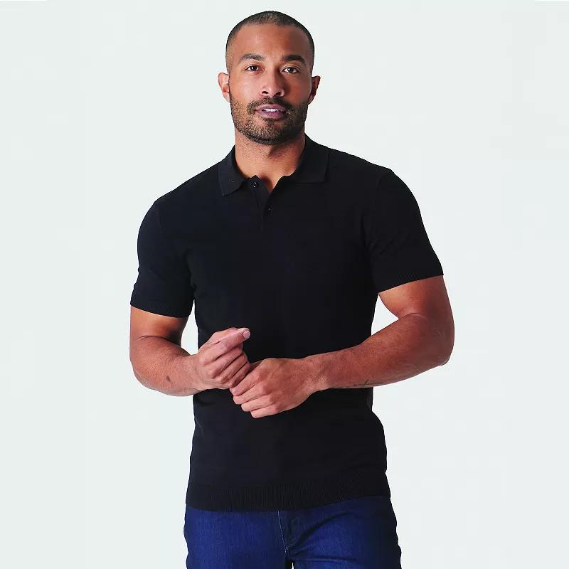 Men's True Classic Stretch Short Sleeve Sweater Polo, Size: XXL, Black Product Image