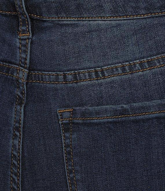 John Mark Plus Size Embroidered Hem Straight Leg Jeans Product Image