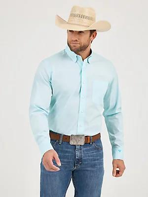 Men's Cody Johnson One Pocket Button Down Shirt in Gray Contrast Product Image
