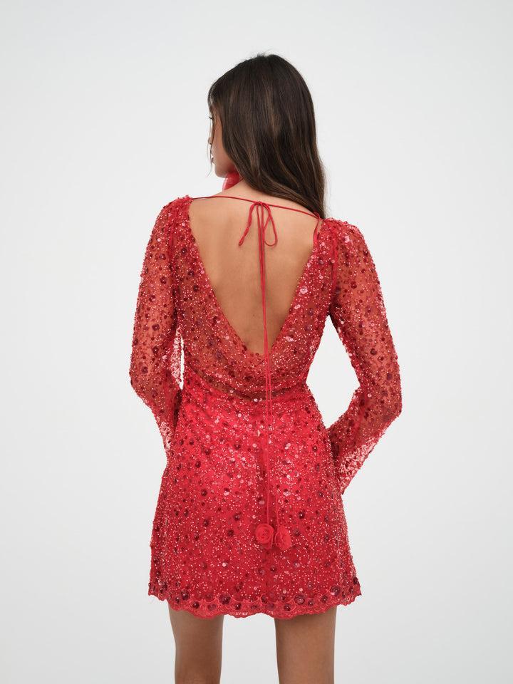 Gwendolyn Mini Dress — Red Product Image