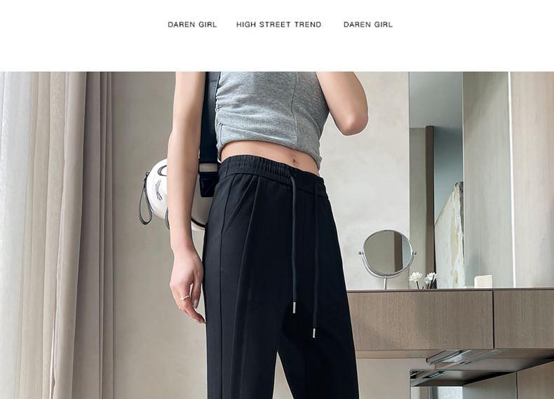 Drawstring Waist Plain Flared Pants (Various Designs) Product Image